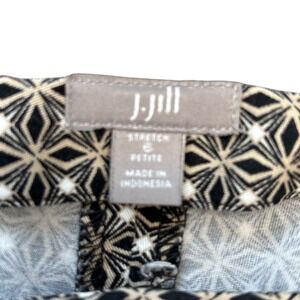 J Jill Stretch Size 6 Dress Pants Classic RN 97641 Geometric Business Classy
